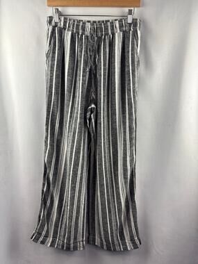 Women’s Briggs Large Dark Gray & White Striped Lounge Pants